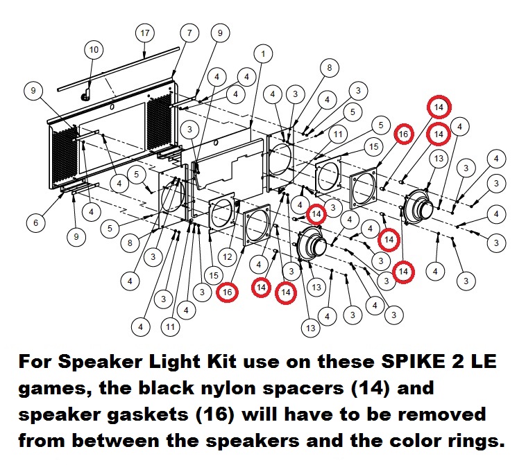 Speaker Light Kits Munsters LE, Spike 2 Mezel Mods
